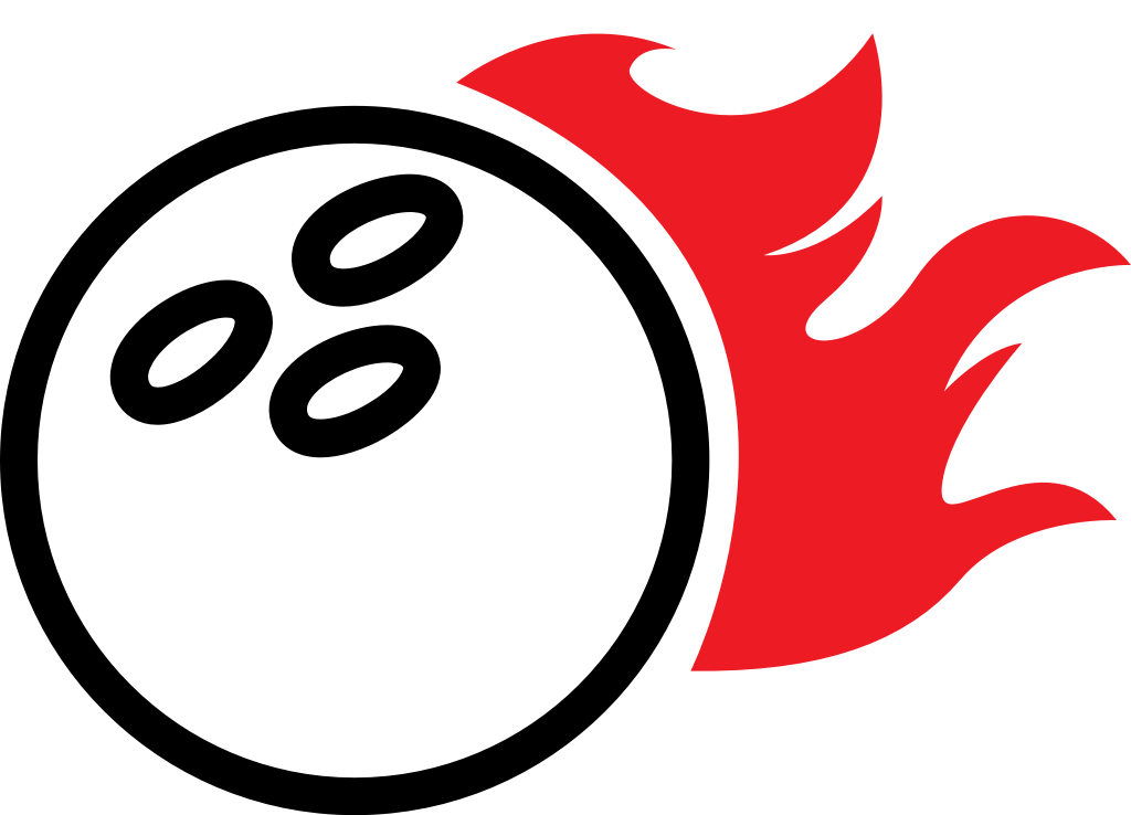 Bowling ball on fire vector