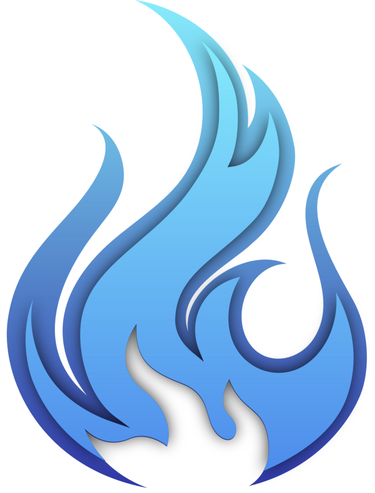 Blue fire vector