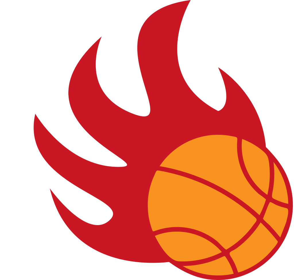 Basketball on fire vector