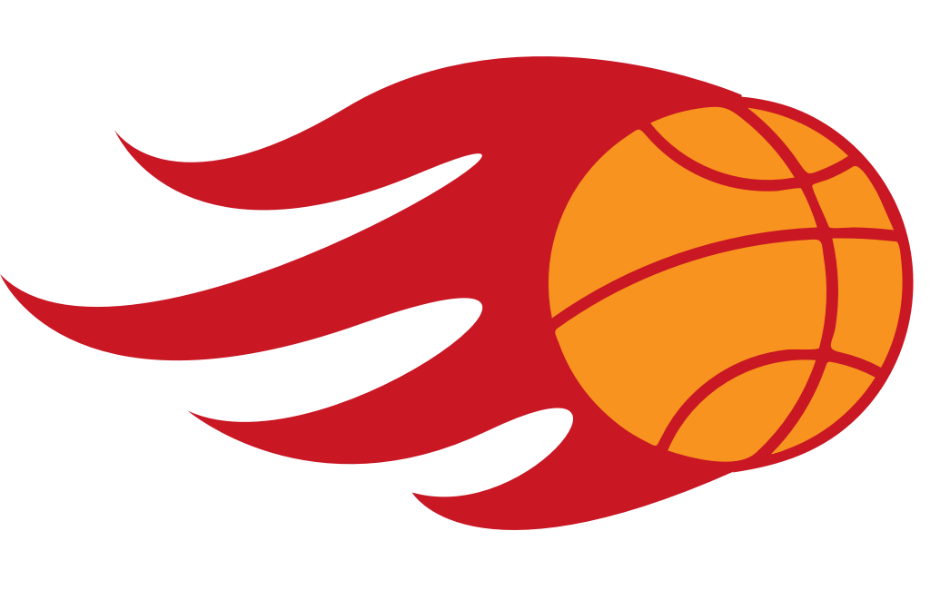 Basketball on fire vector