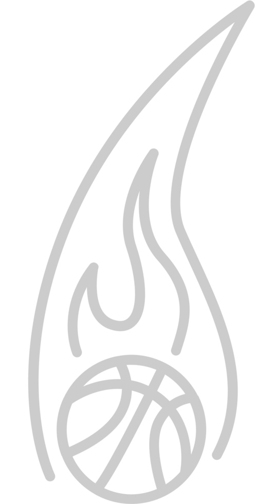 Basketball on fire vector