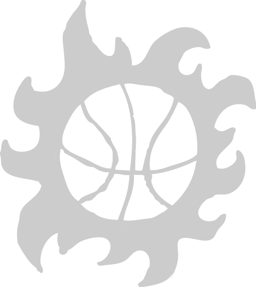 Basketball on fire vector