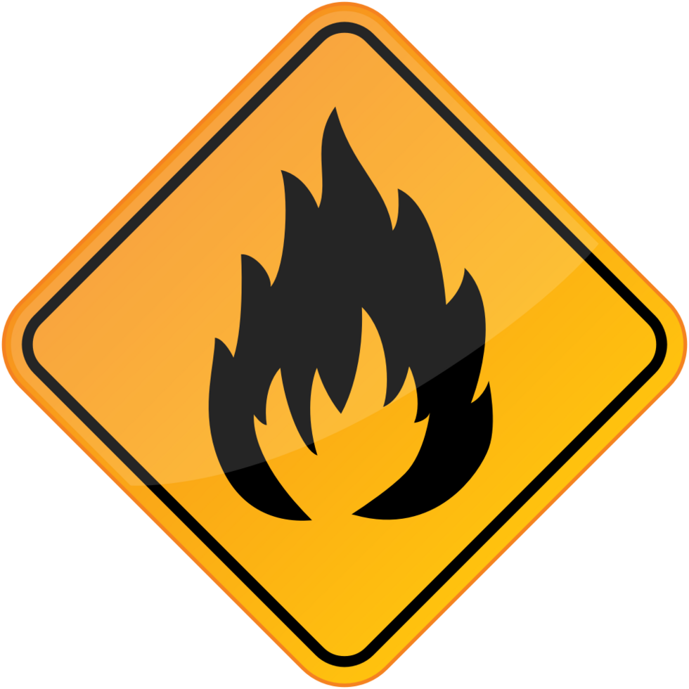 Caution fire vector