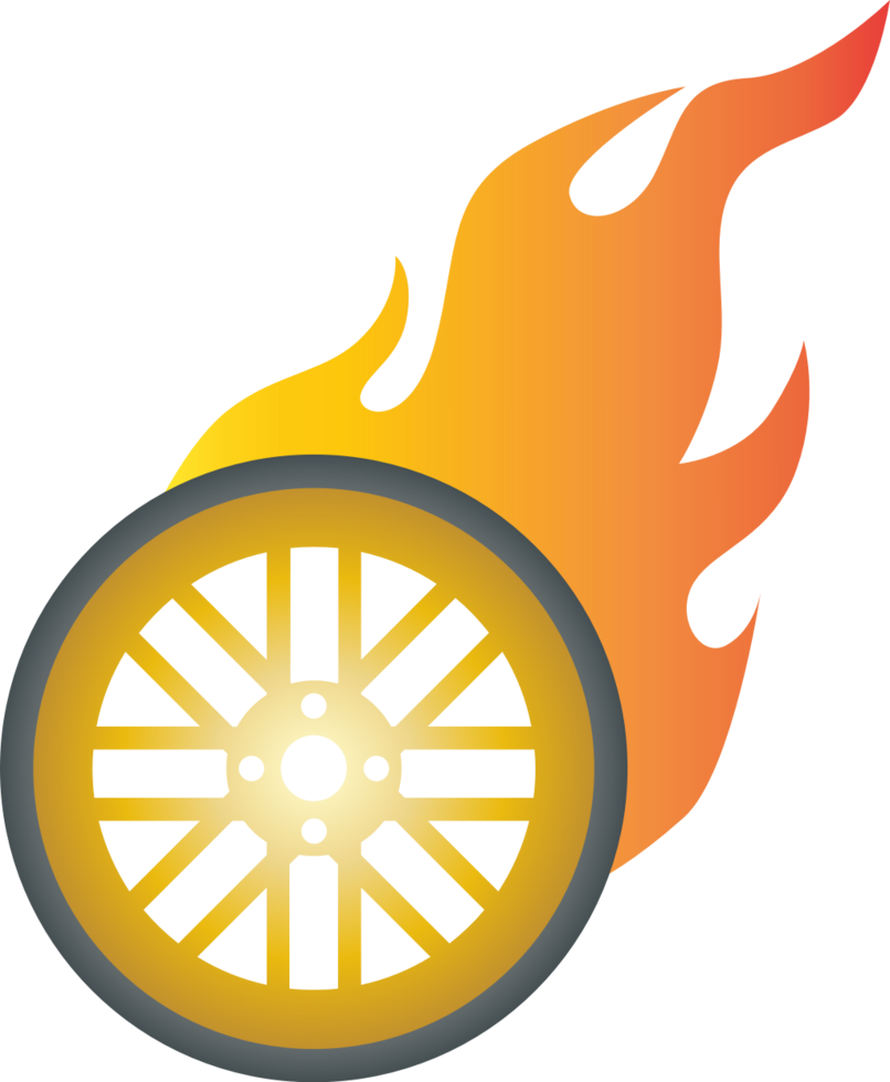 Burn wheel vector