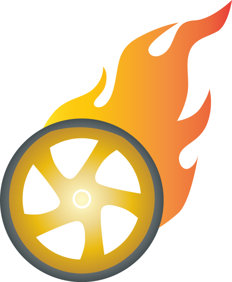 Burn wheel vector