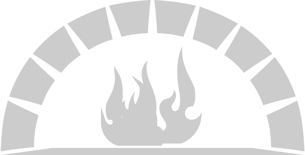Pizza oven on fire vector