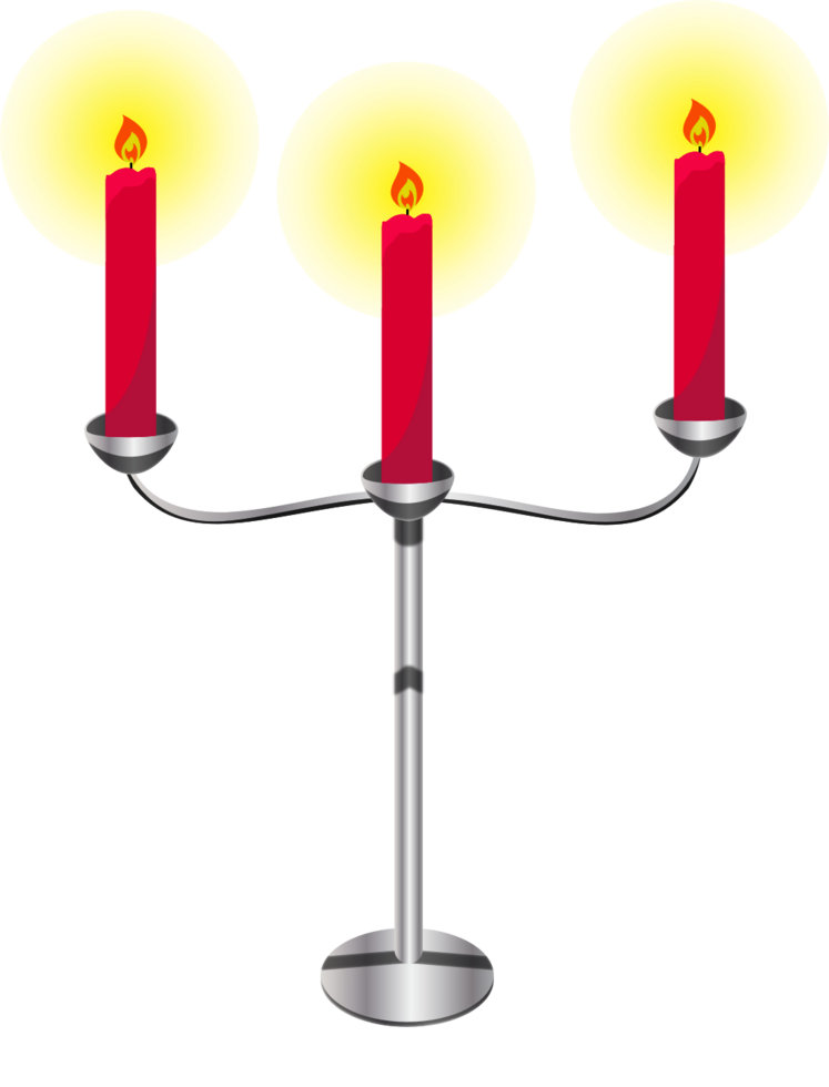 candle stick on fire vector