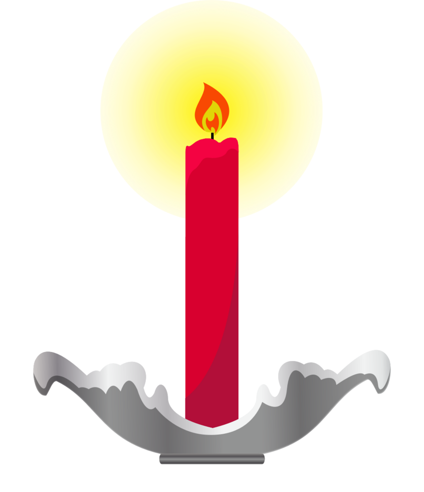 candle stick on fire vector