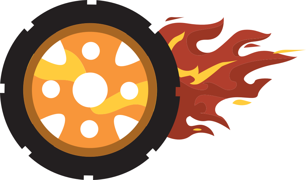 Burn out wheel vector