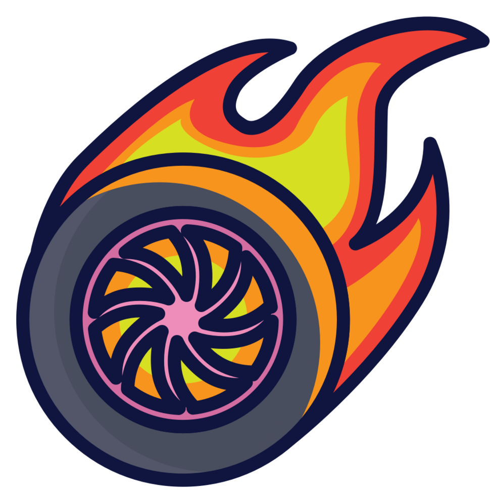 Burnout wheel vector