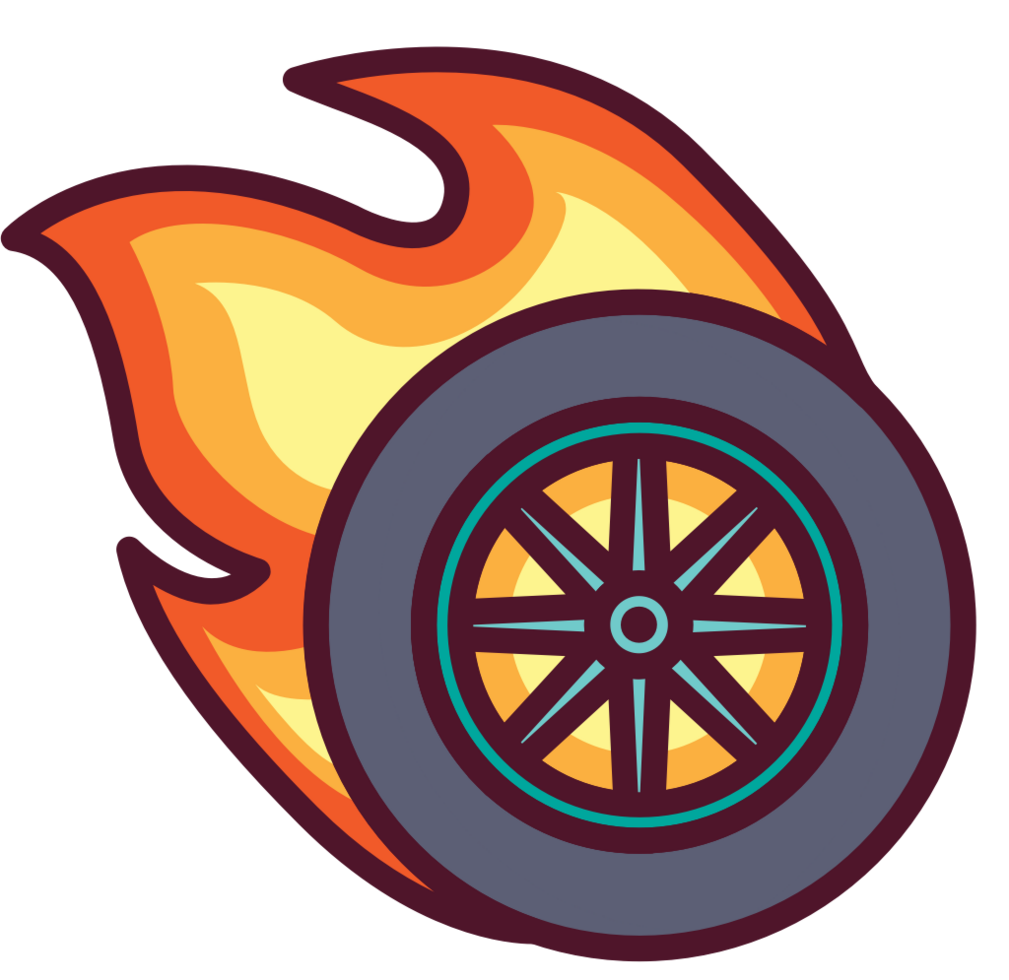 Burnout wheel vector