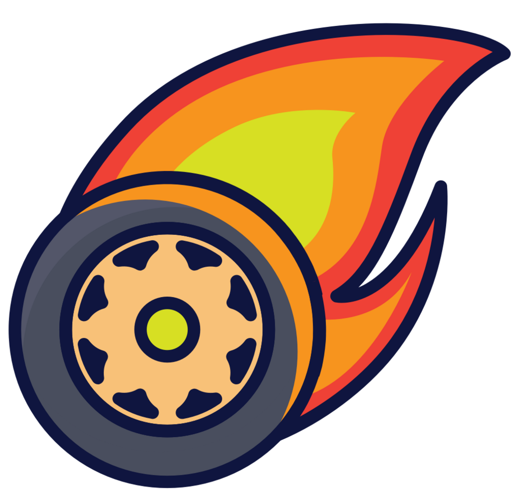 Burnout wheel vector