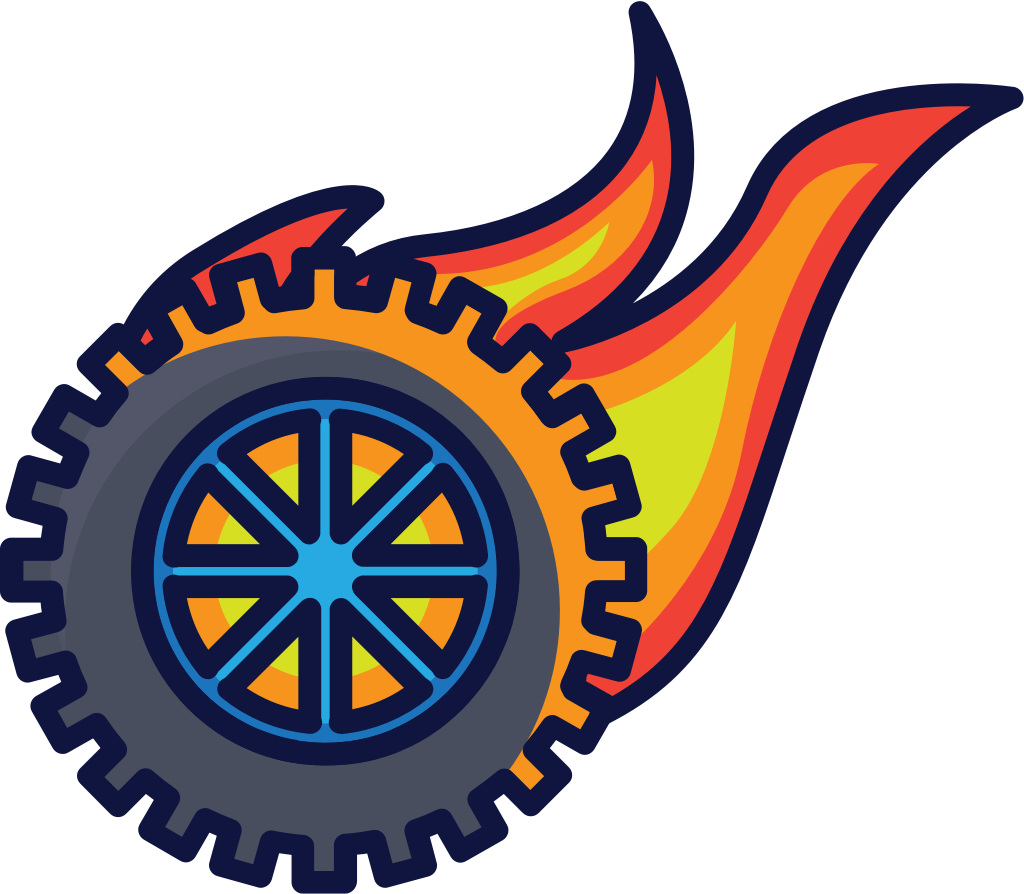 Burnout wheel vector