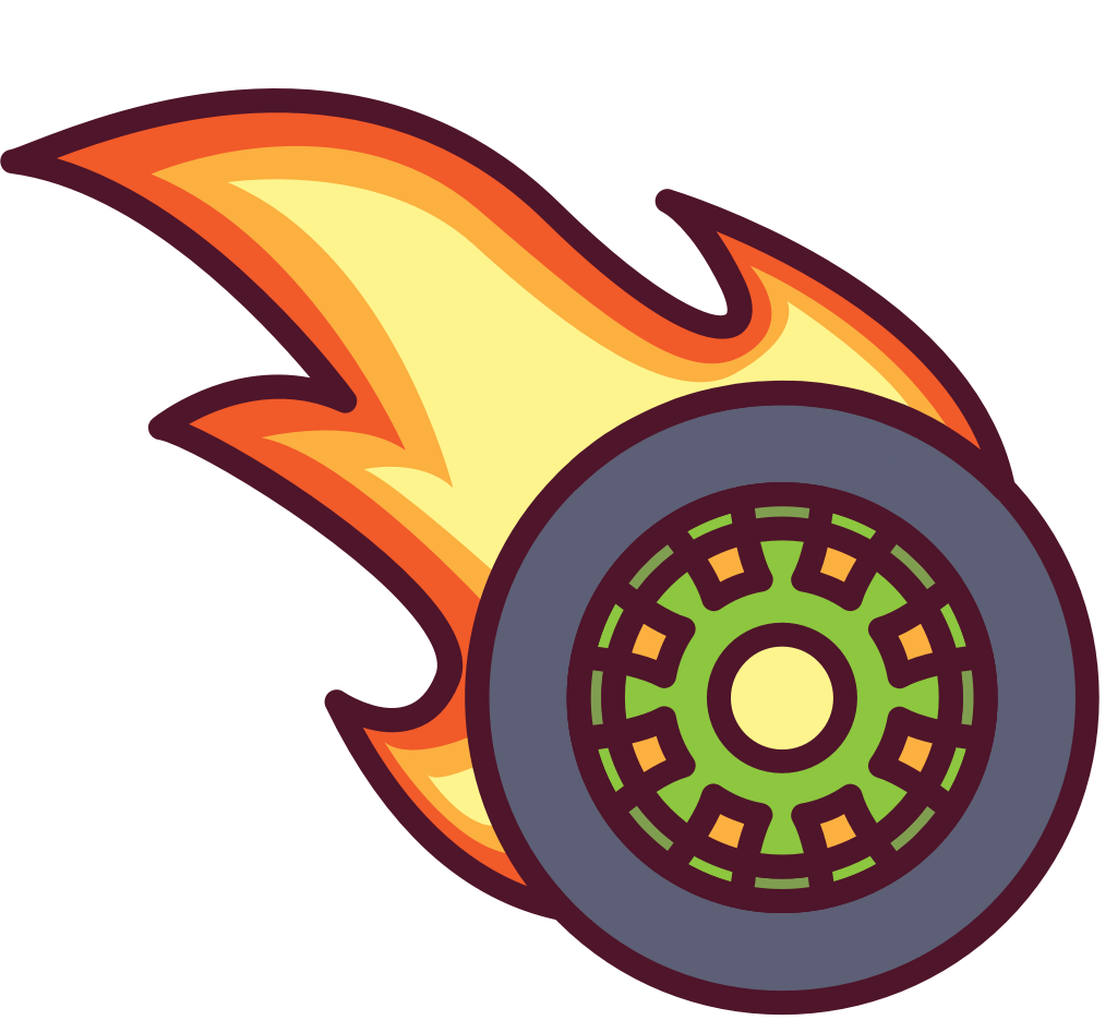 Burnout wheel vector