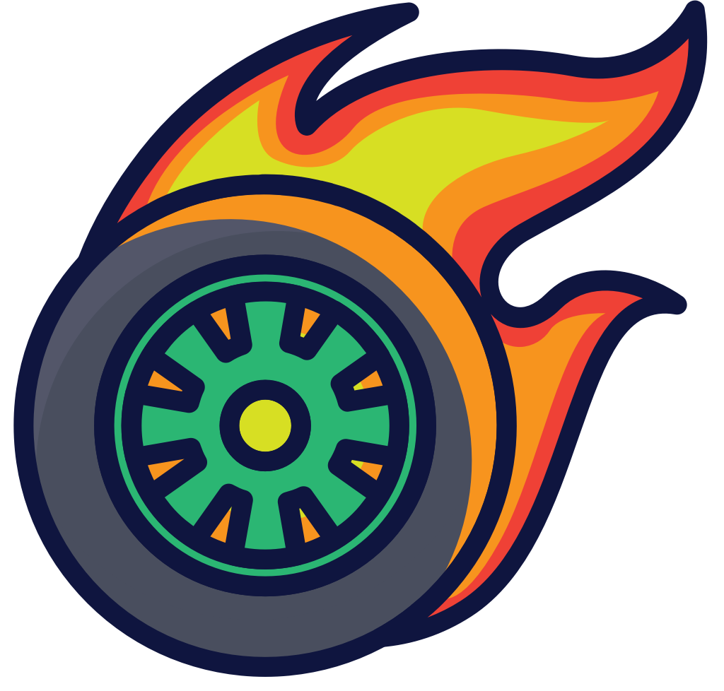 Burnout wheel vector