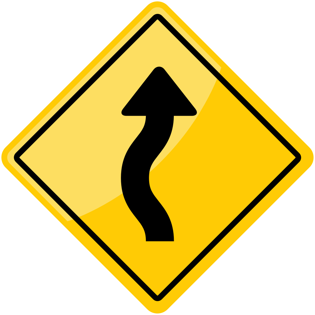 single lane shift pair road sign 36647220 Vector Art at Vecteezy