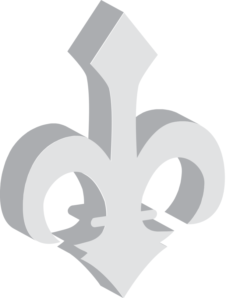 fleur Delaware lis isométrica vector