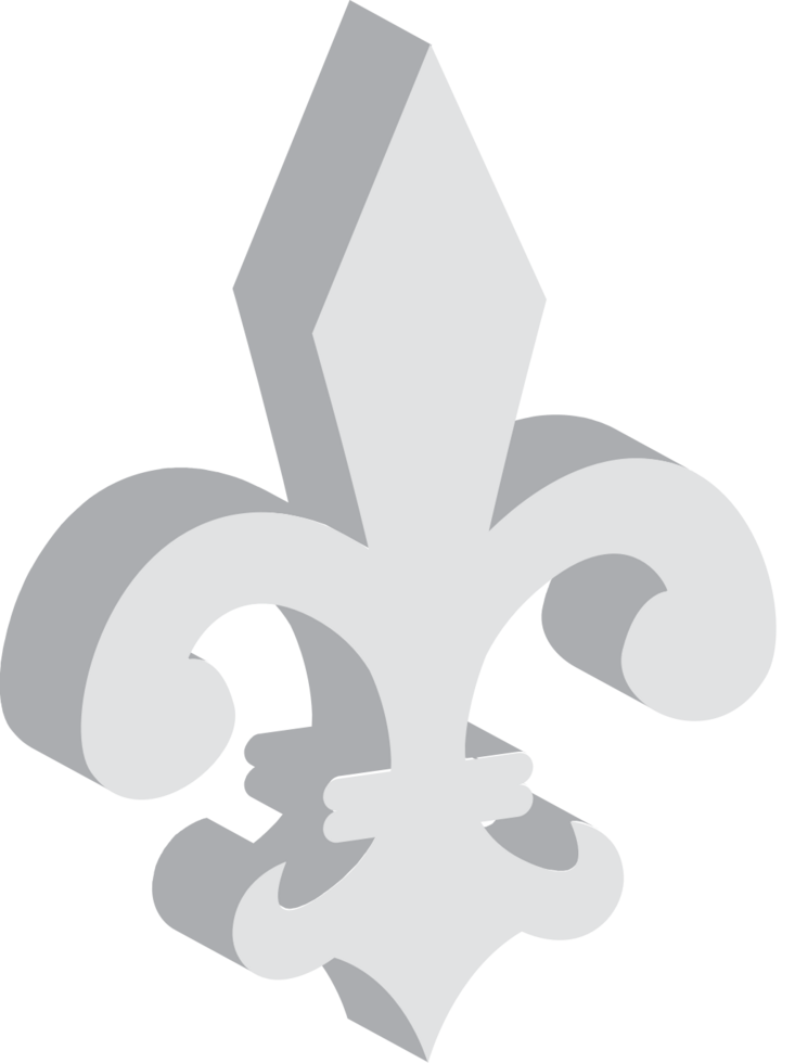 Fleur de lis isometric vector