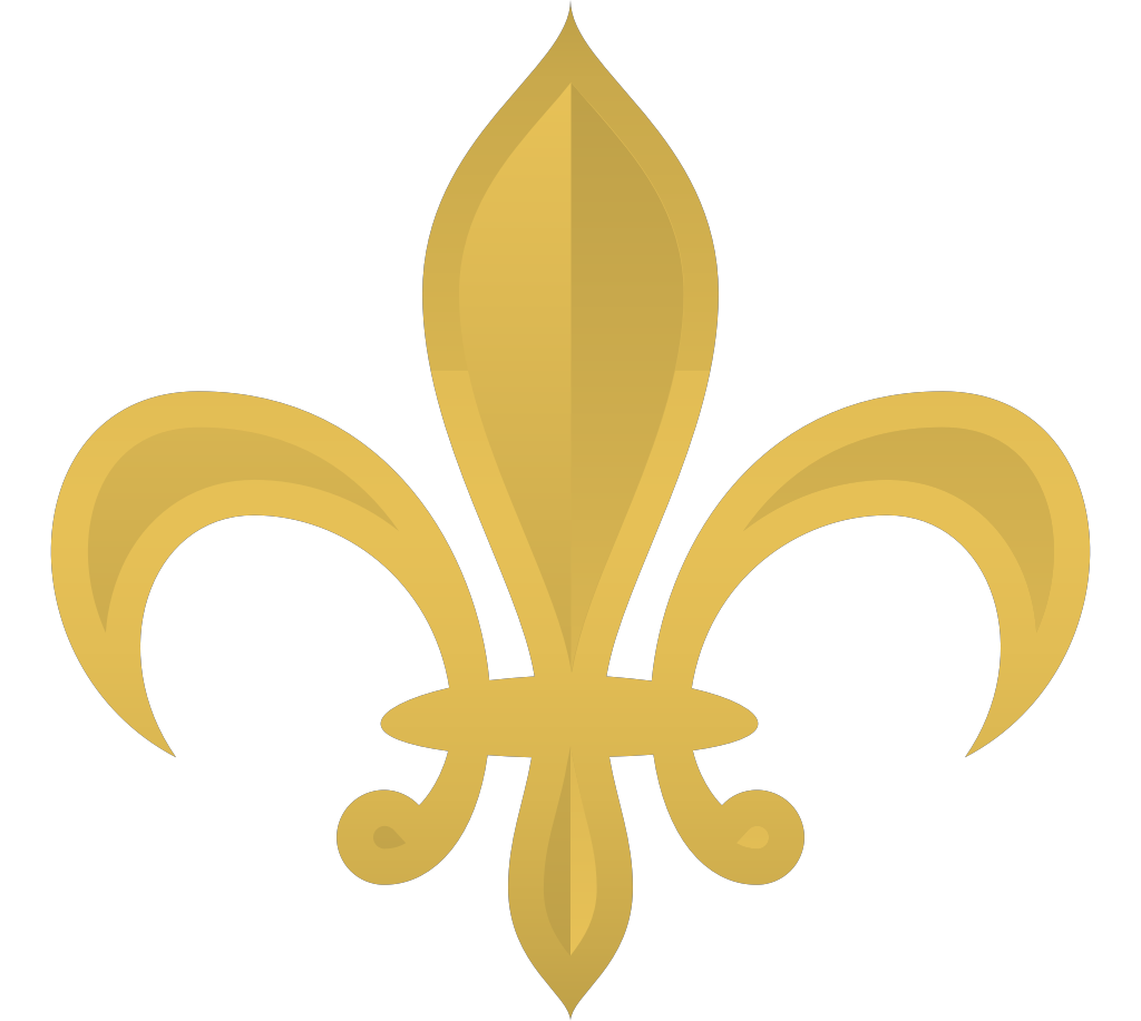 Fleur de lis gold vector