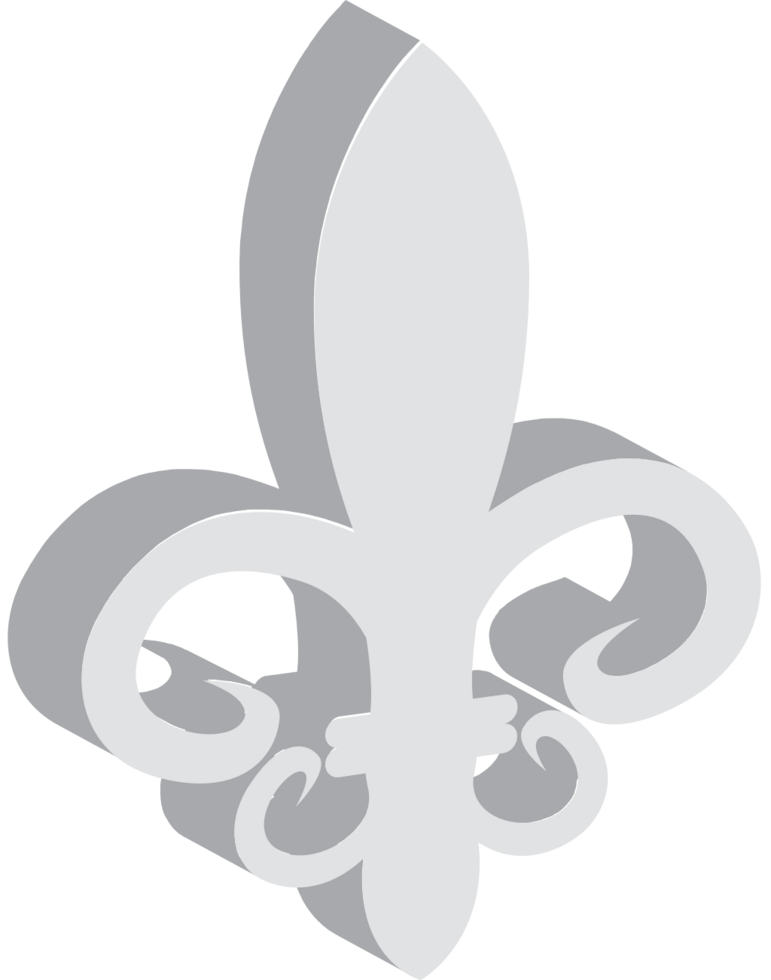 Fleur de lis isometric vector