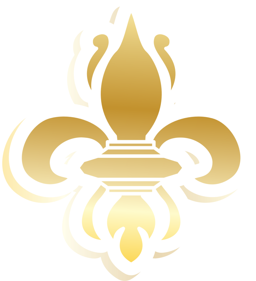 Fleur de lis gold vector