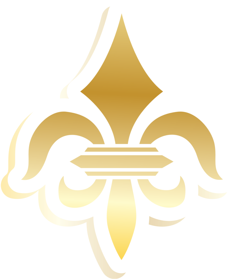 Fleur de lis gold vector