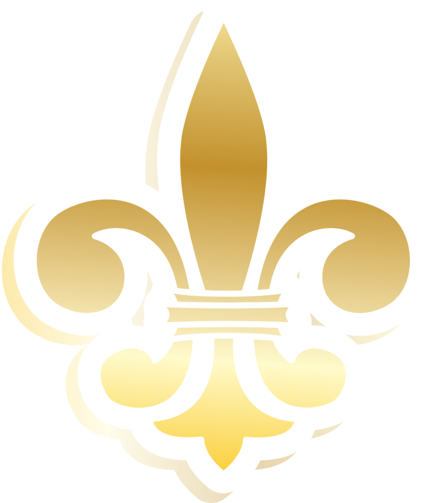 Fleur de lis gold vector