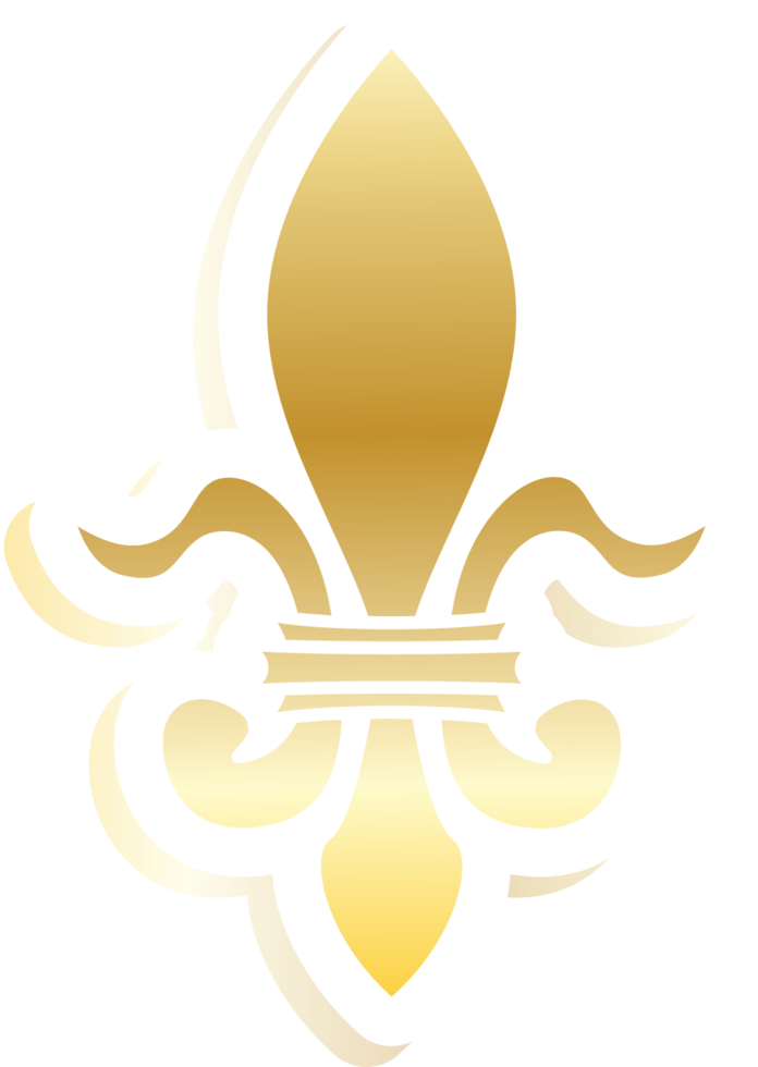 Fleur de lis gold vector