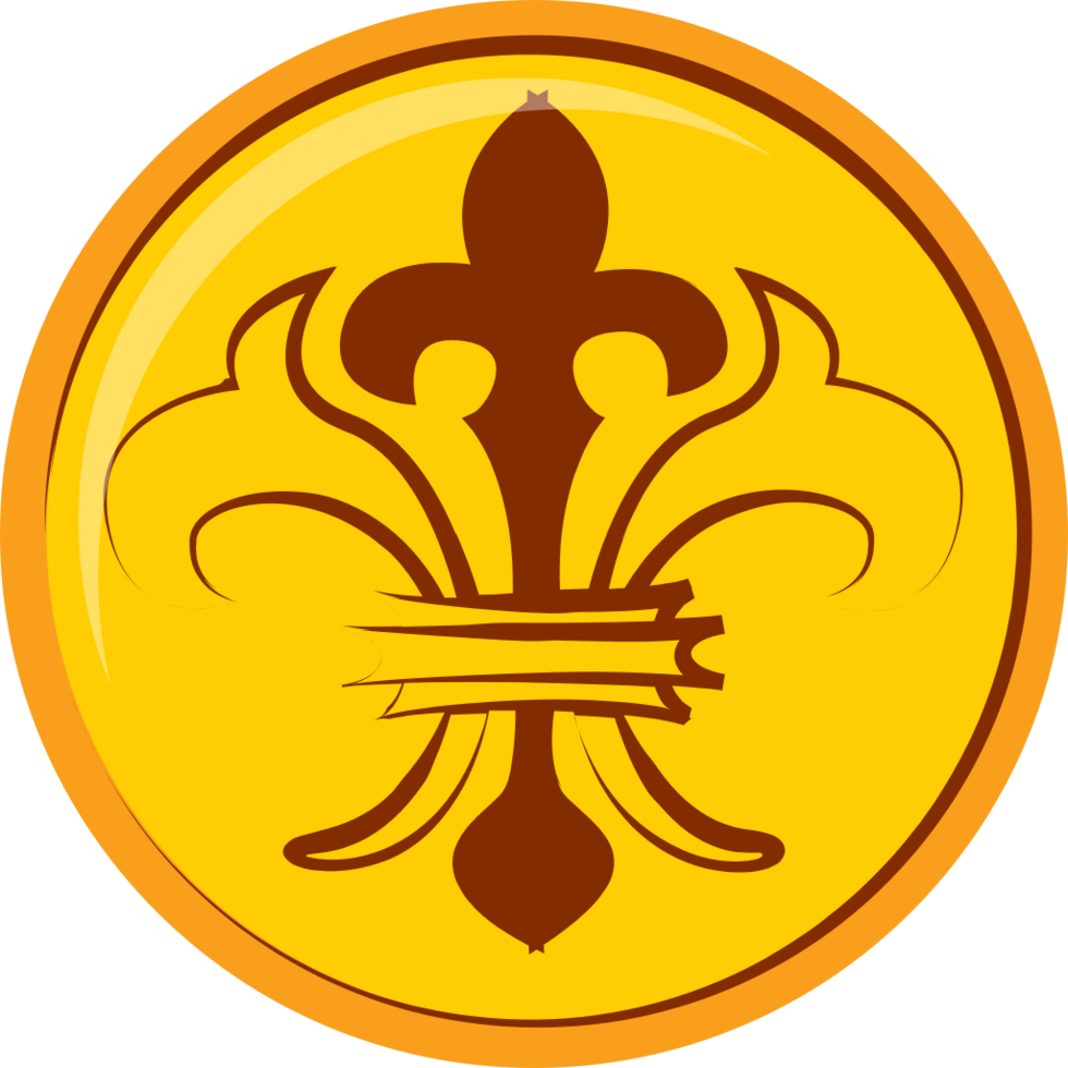 Fleur de lis badge vector