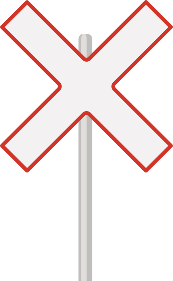 signo de ferrocarril cruzado vector