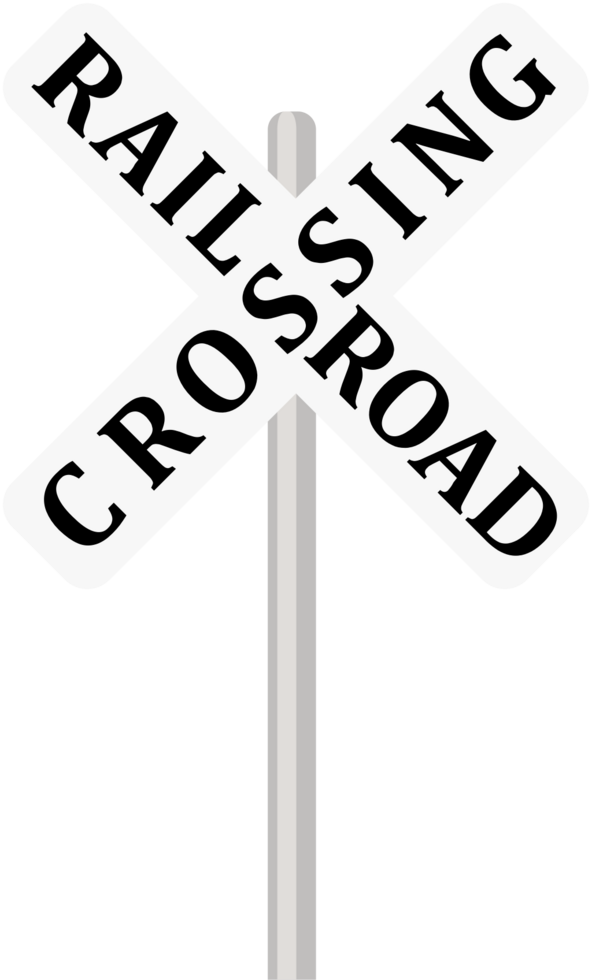 cross railroad sign vector