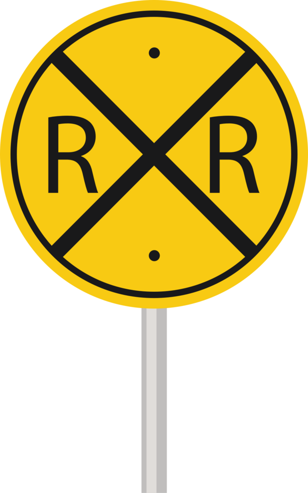 cross railroad sign vector