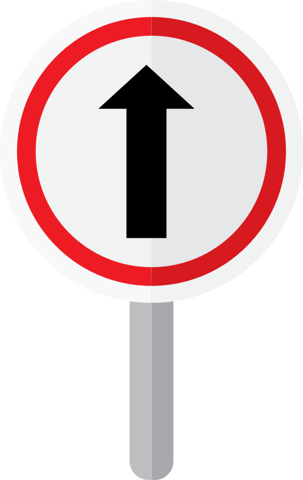 proceed straight no turn road sign vector