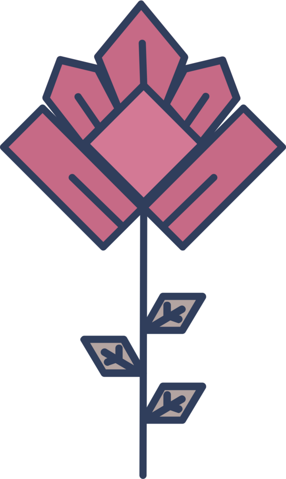 Geometrical flower vector