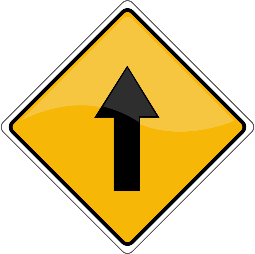 proceed straight no turn road sign vector
