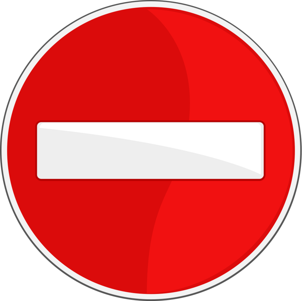 no entry road sign vector