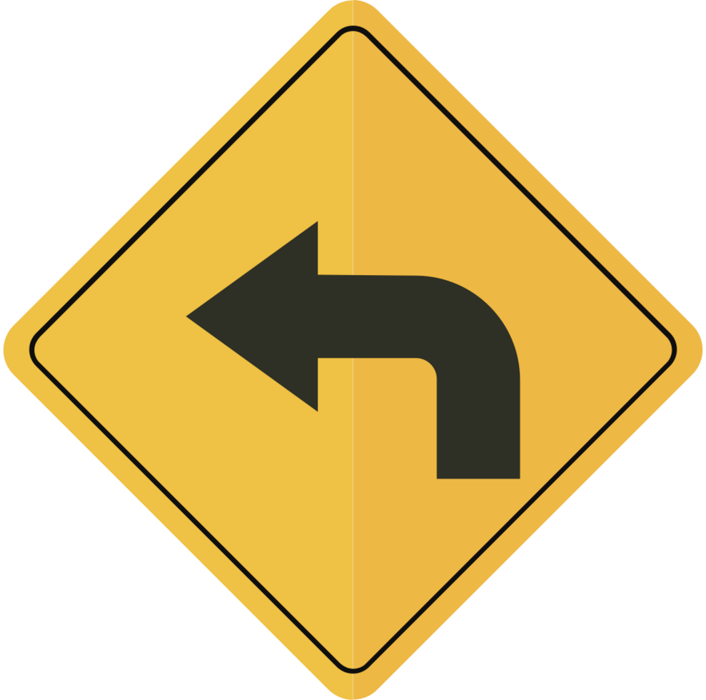 turn left vector