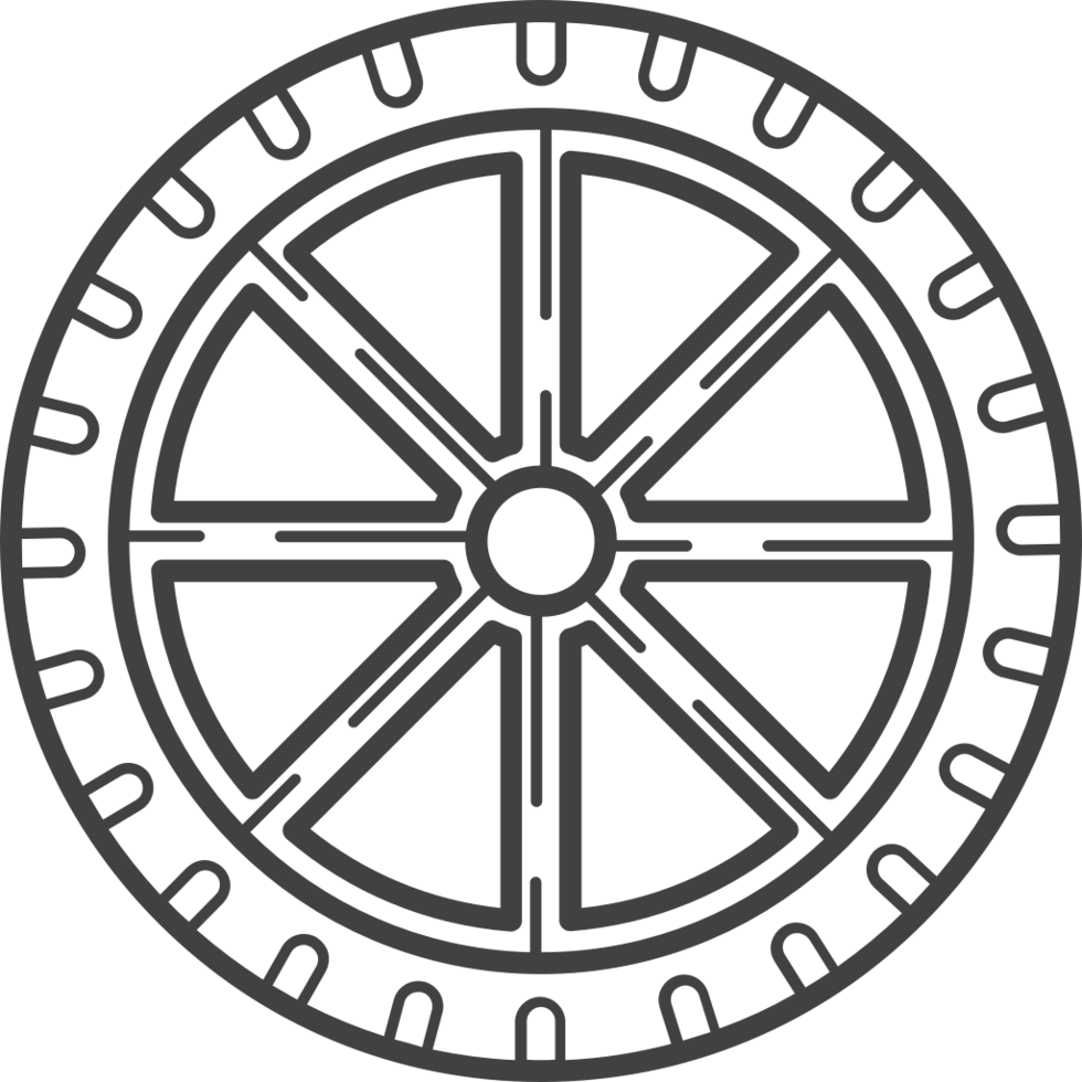 wood wheel vector