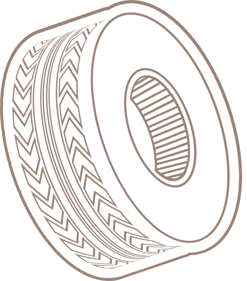 car rubber wheel vector