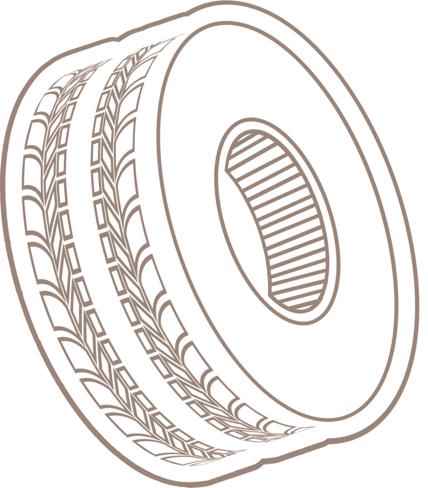 car rubber wheel vector