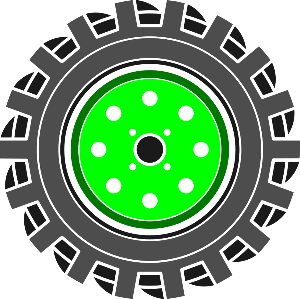 neumático del tractor vector