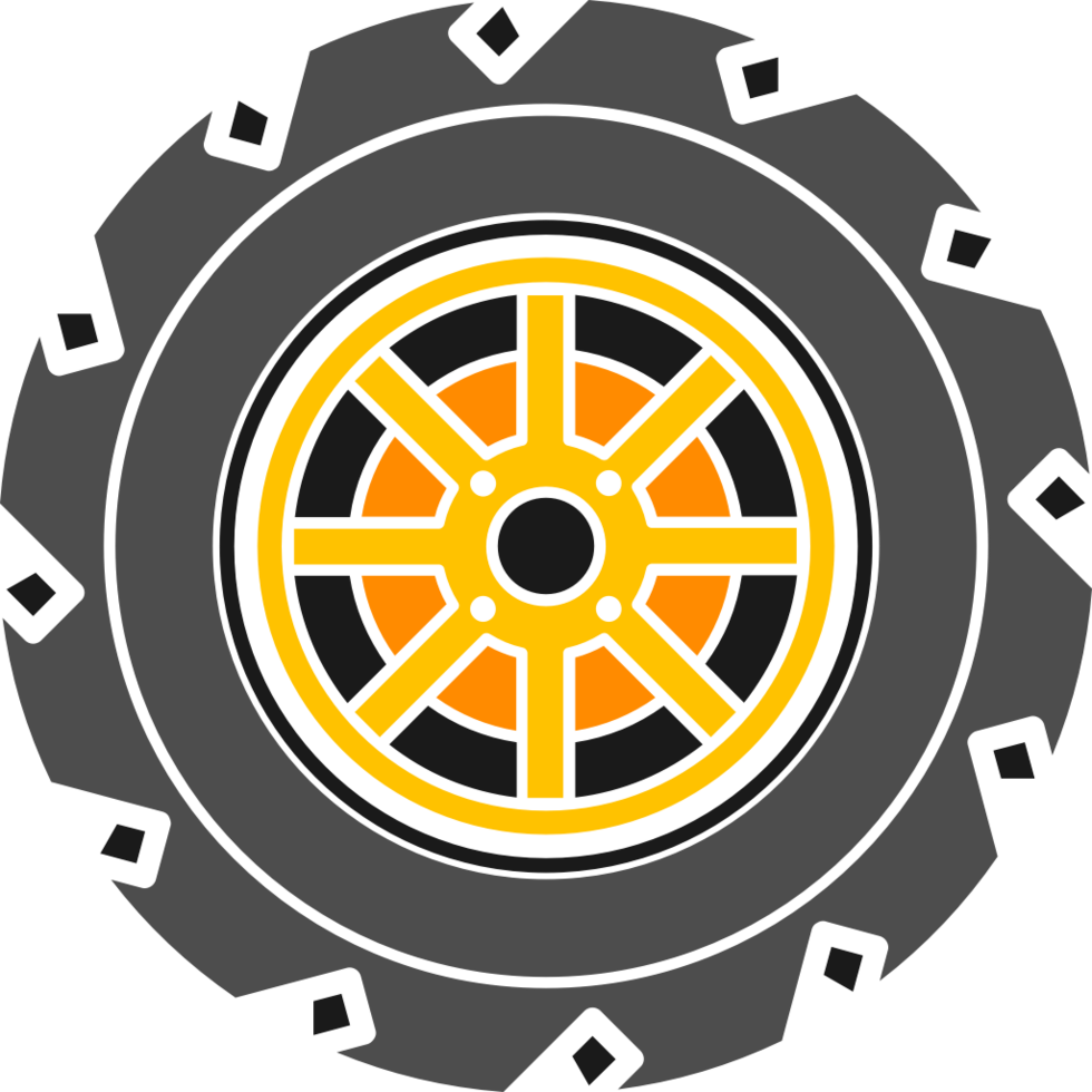 neumático del tractor vector