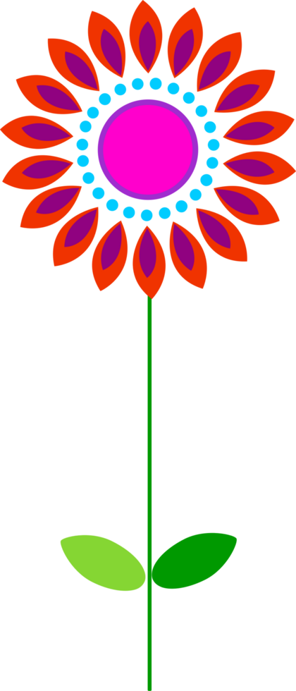 Retro flower vector