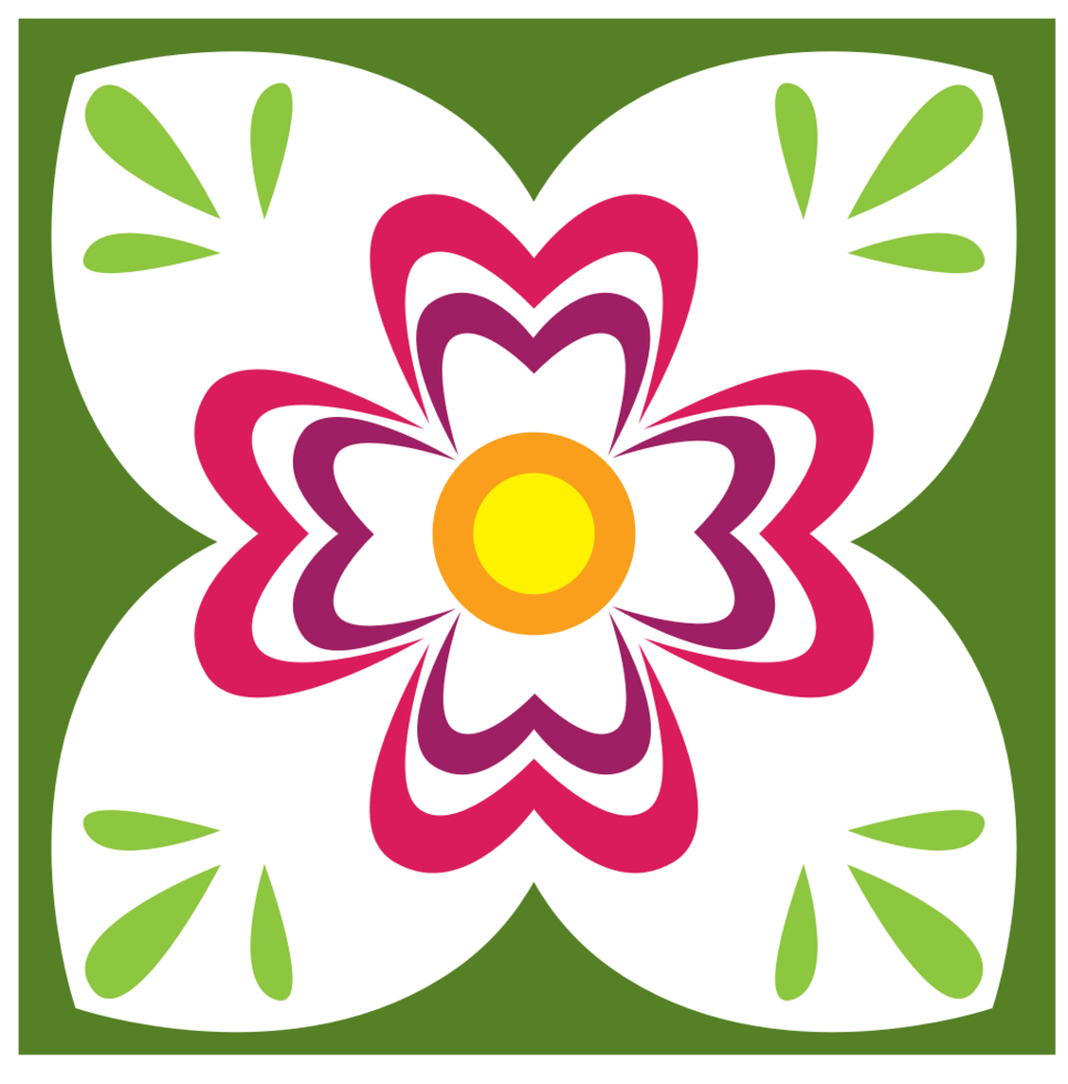 Flower square pattern vector