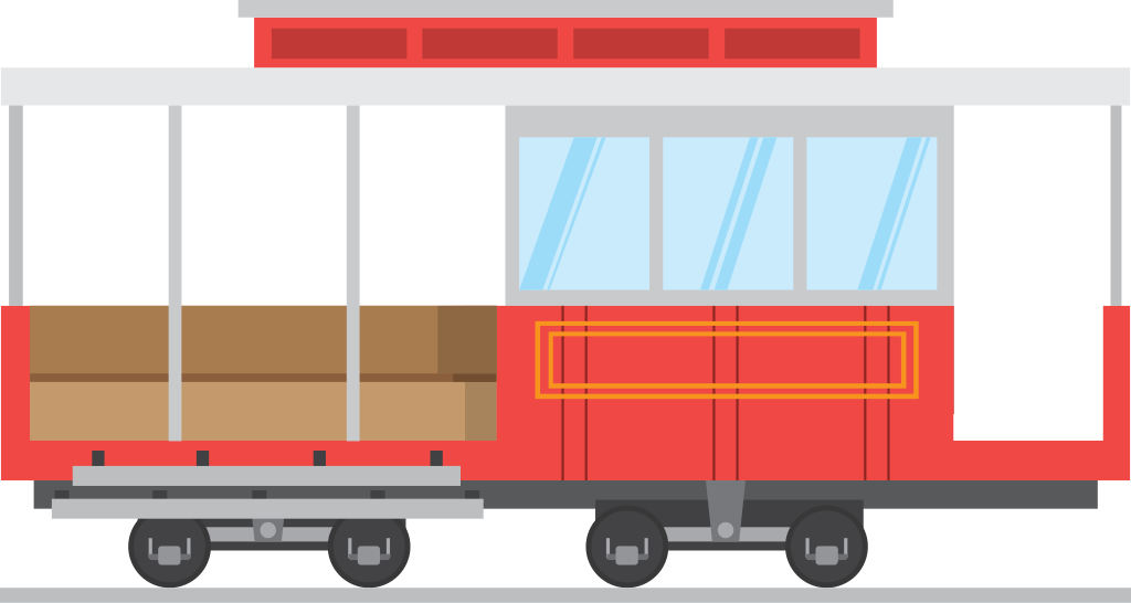 carriage subway vector