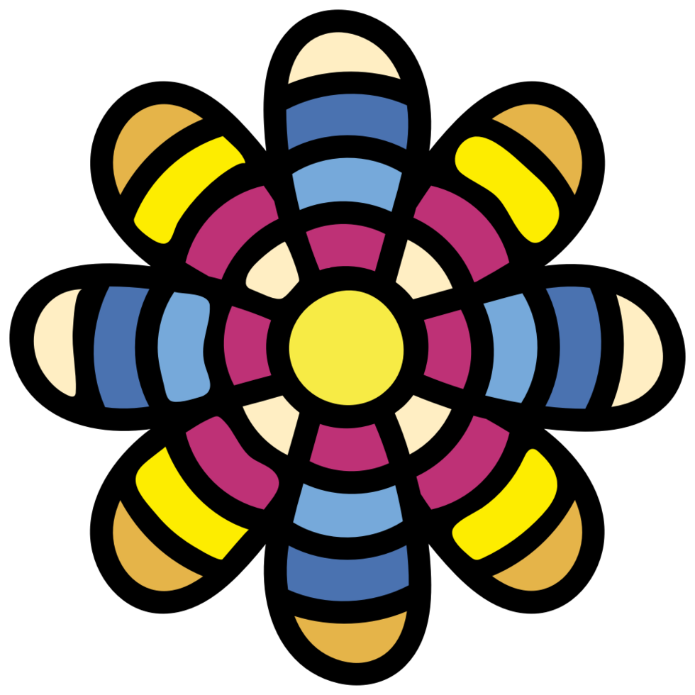 Flower abstract hand drawn vector