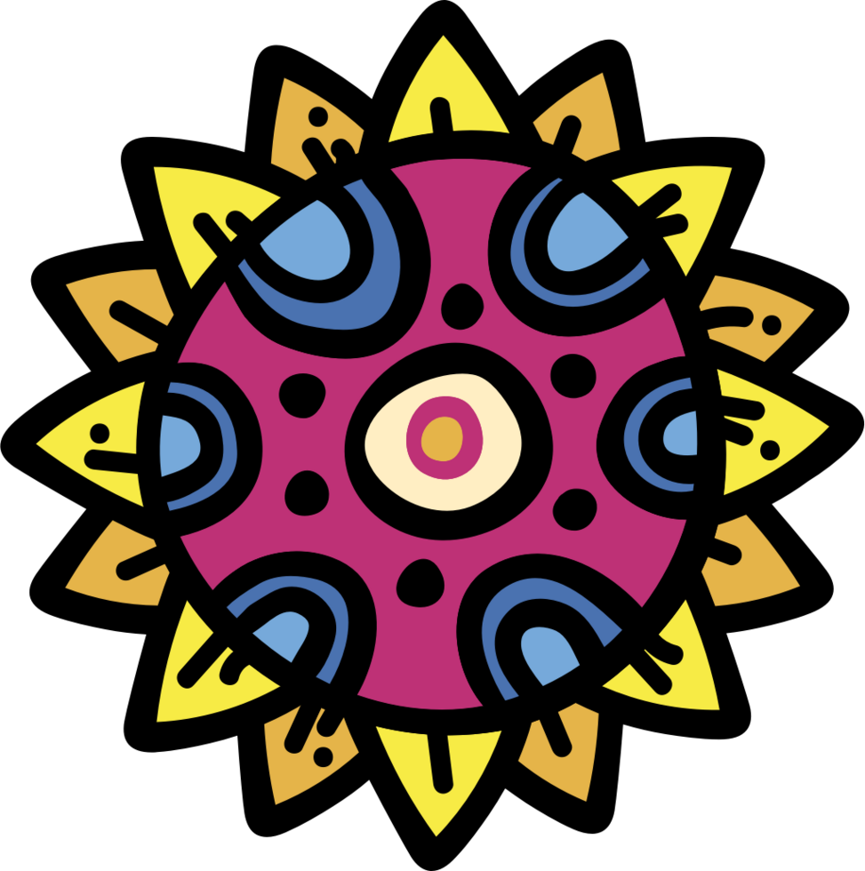 Flower abstract hand drawn vector