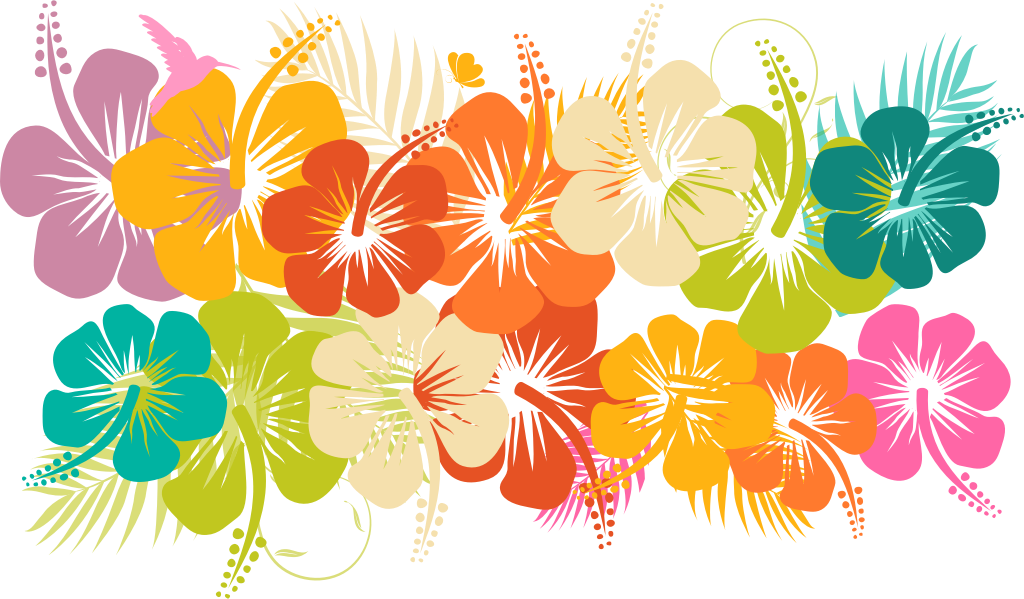 Bunch of polynesian flower vector