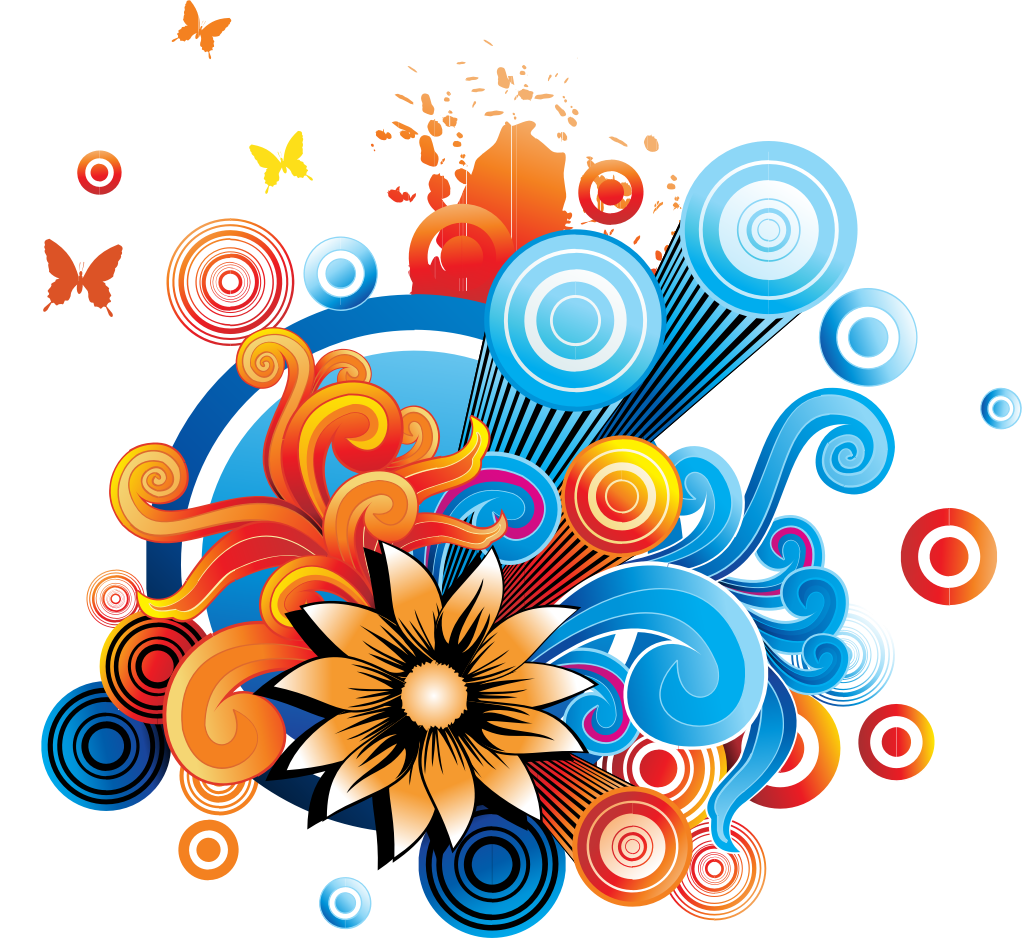Graffiti flower vector