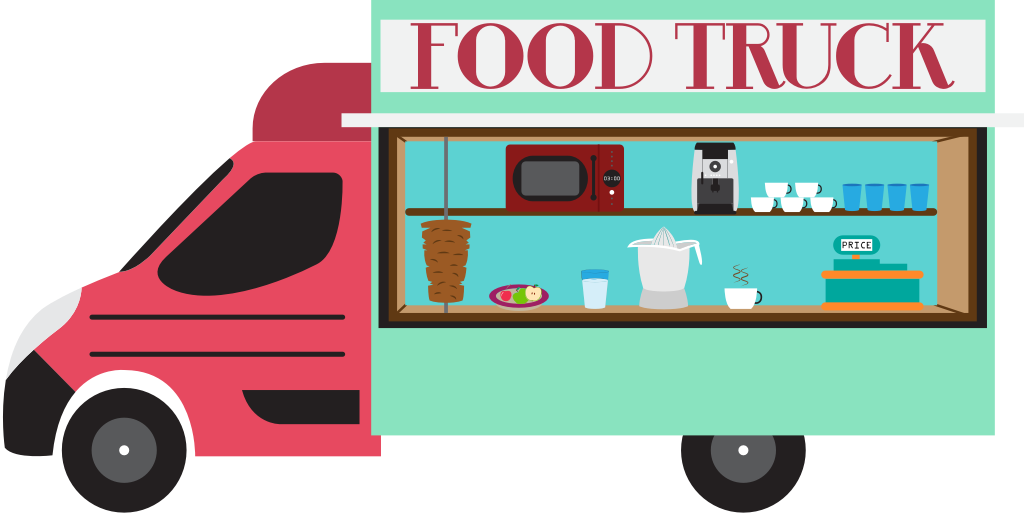food truck vector